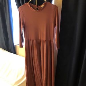 Mauve midi dress
